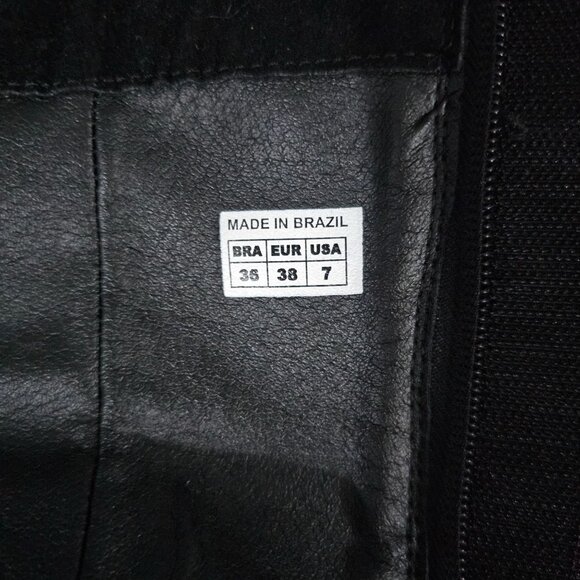 NEW Farm Rio Long Suede Combat Boot Size 7 Black Vegan Leather Platform Boho - Picture 12 of 13